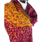 Tibetan scarf raspberry - mango