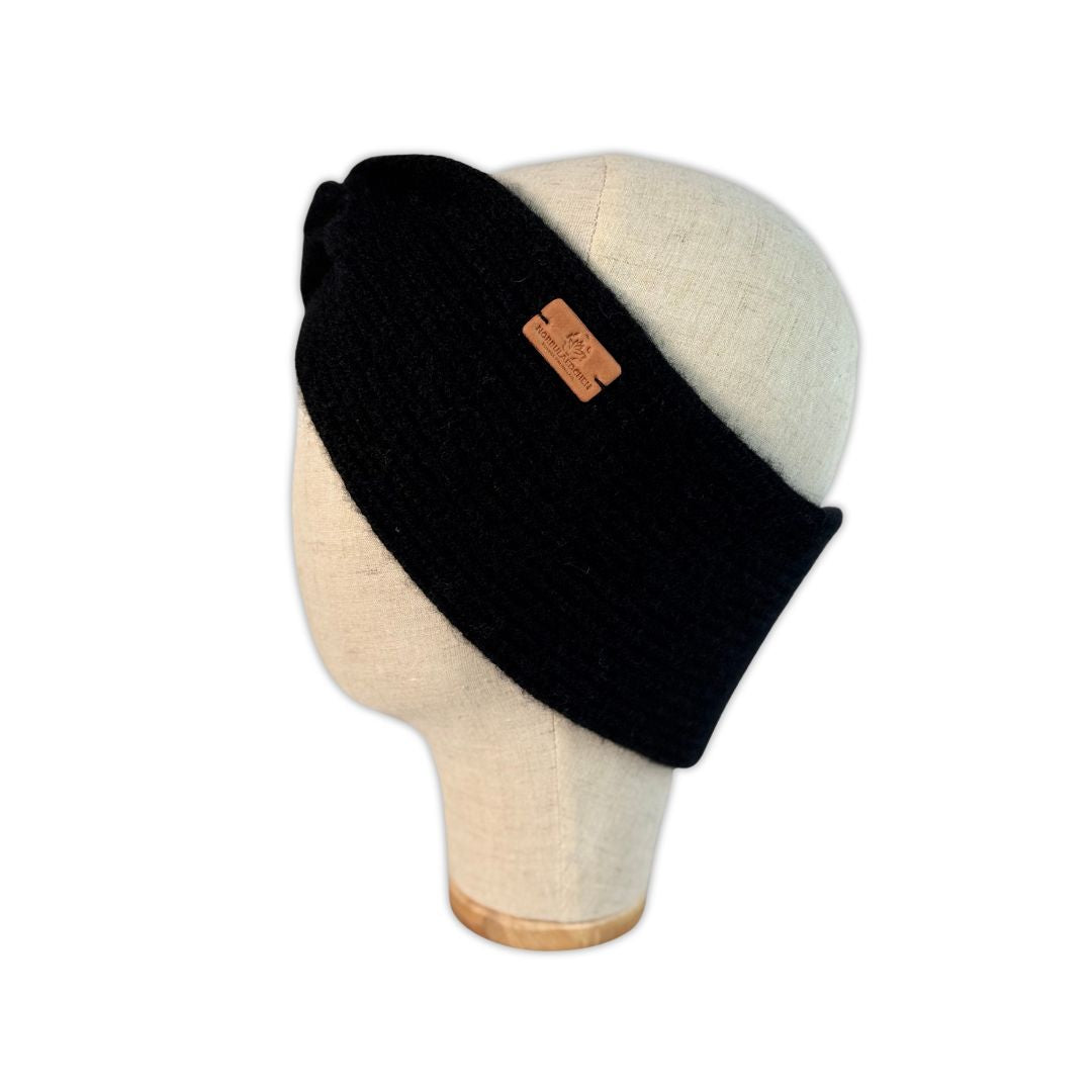 Cashmere Stirnband  Schwarz