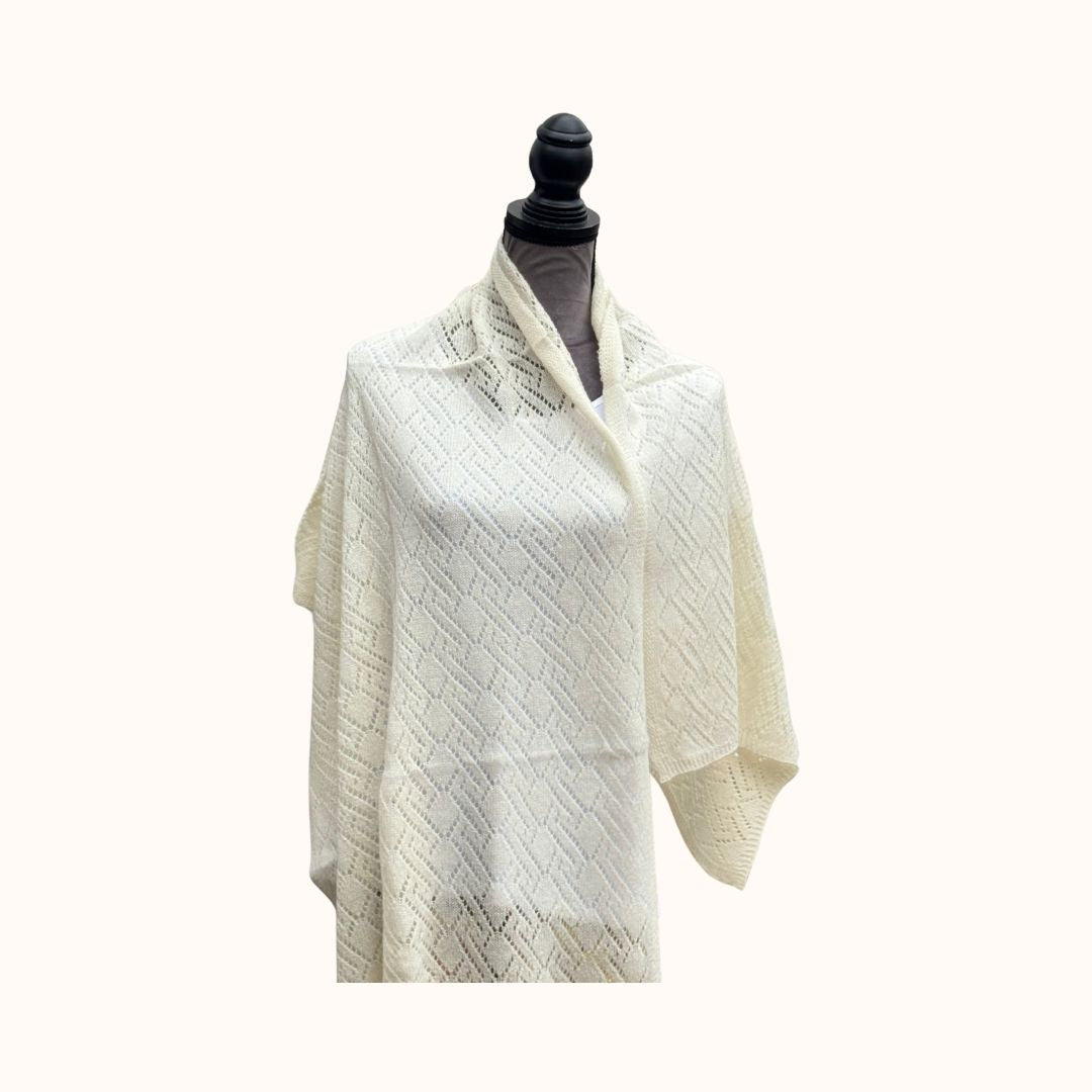 Cashmere Tuch wollweiß