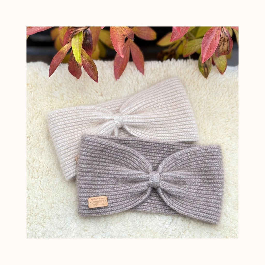 Cashmere Stirnband cappuccino