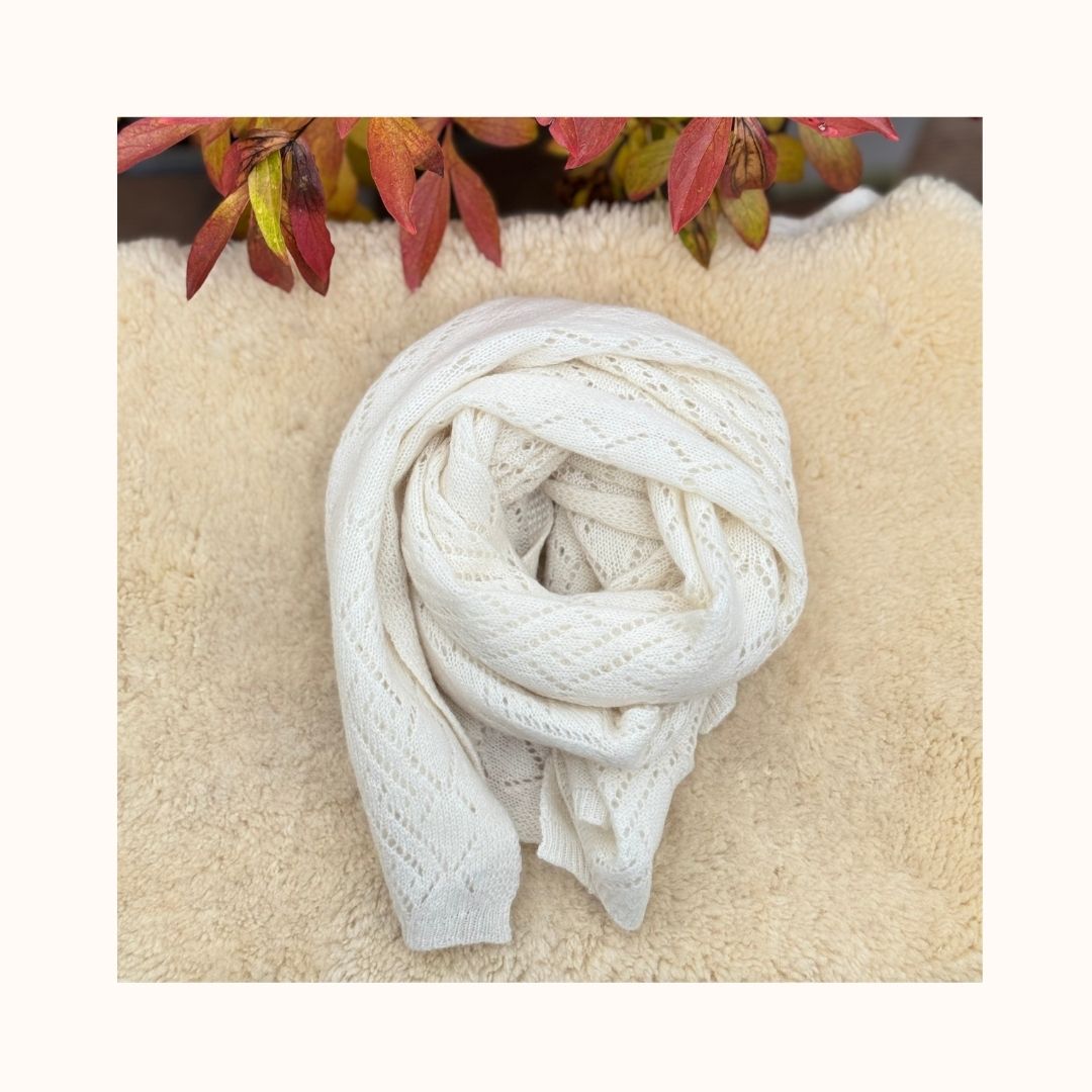 Cashmere Tuch wollweiß