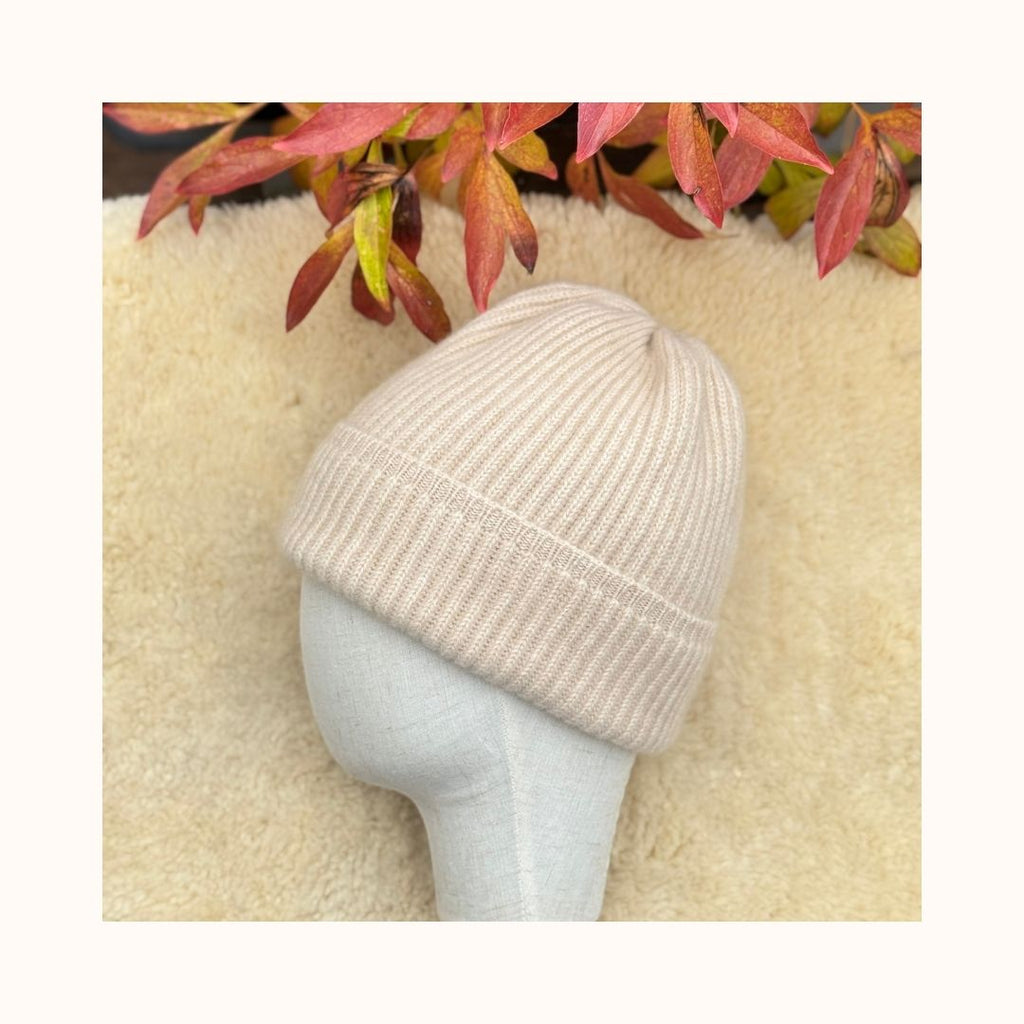 Cashmere Mütze beige