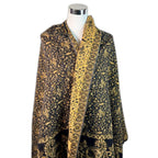 Tibetischer Schal  schwarz - beige