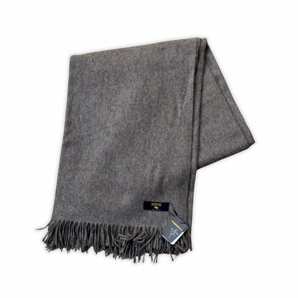 Yakwolle Decke fein und graumeliert