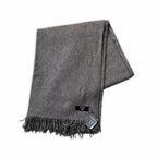 Yakwolle Decke fein und graumeliert