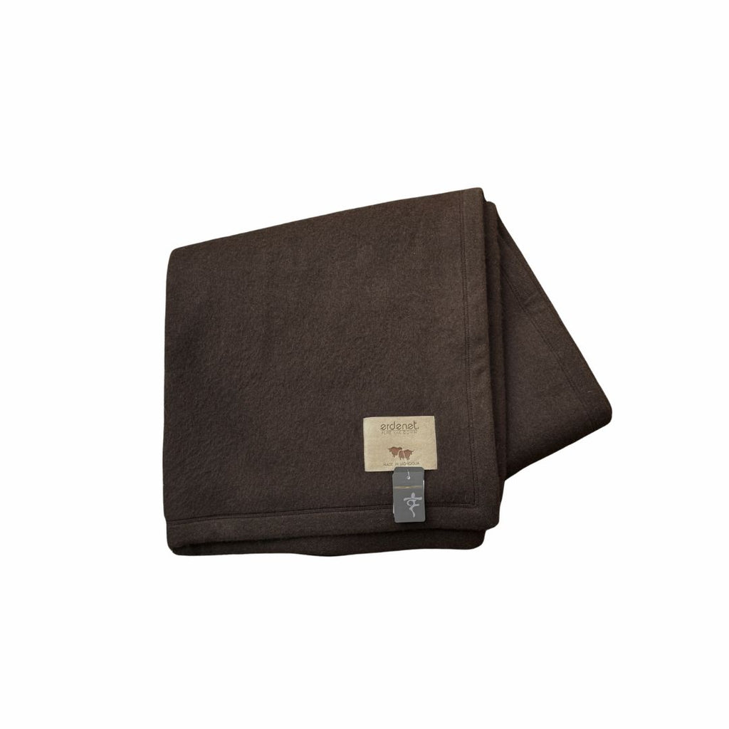 Yakwolle Decke schokobraun