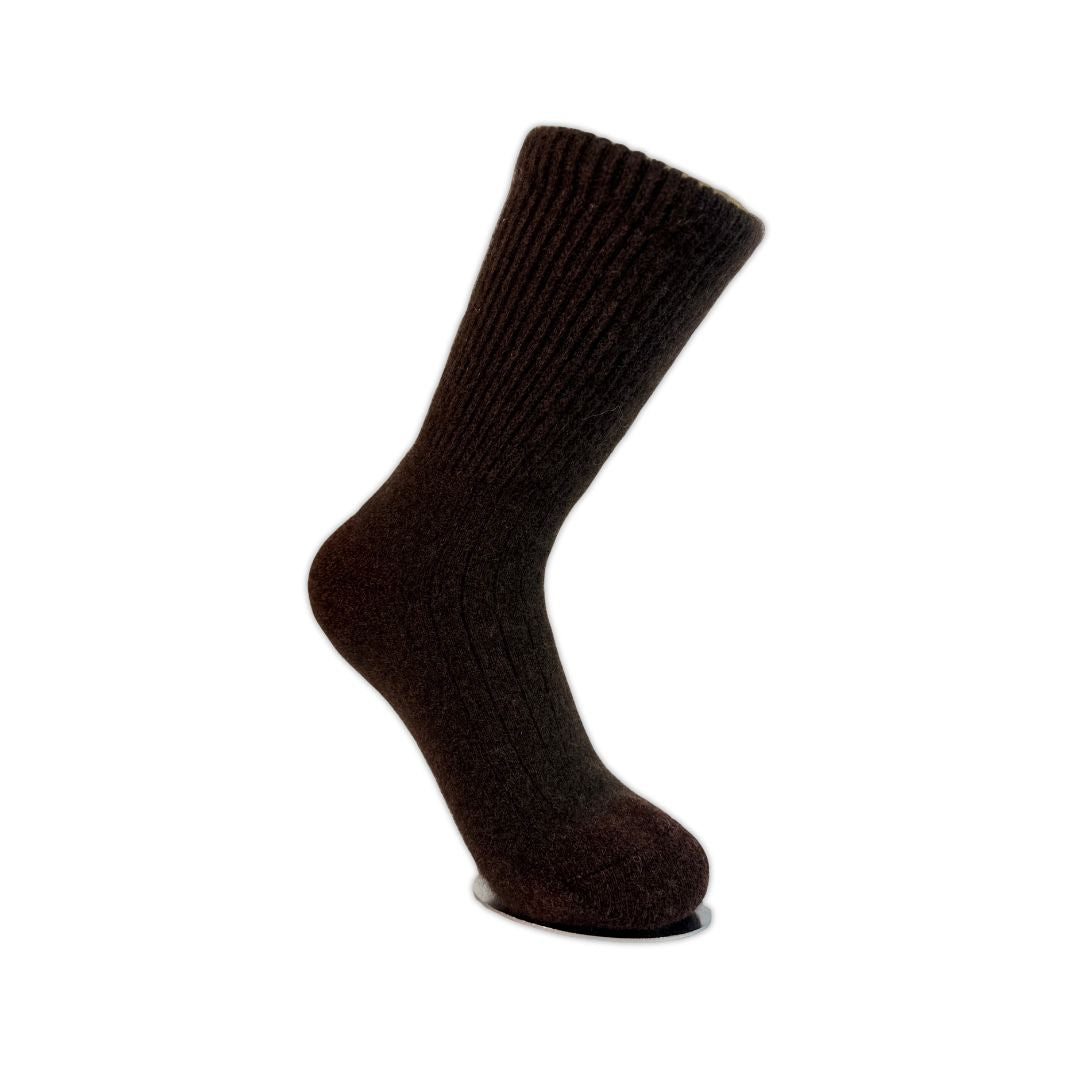 Yakwool sock - dark brown