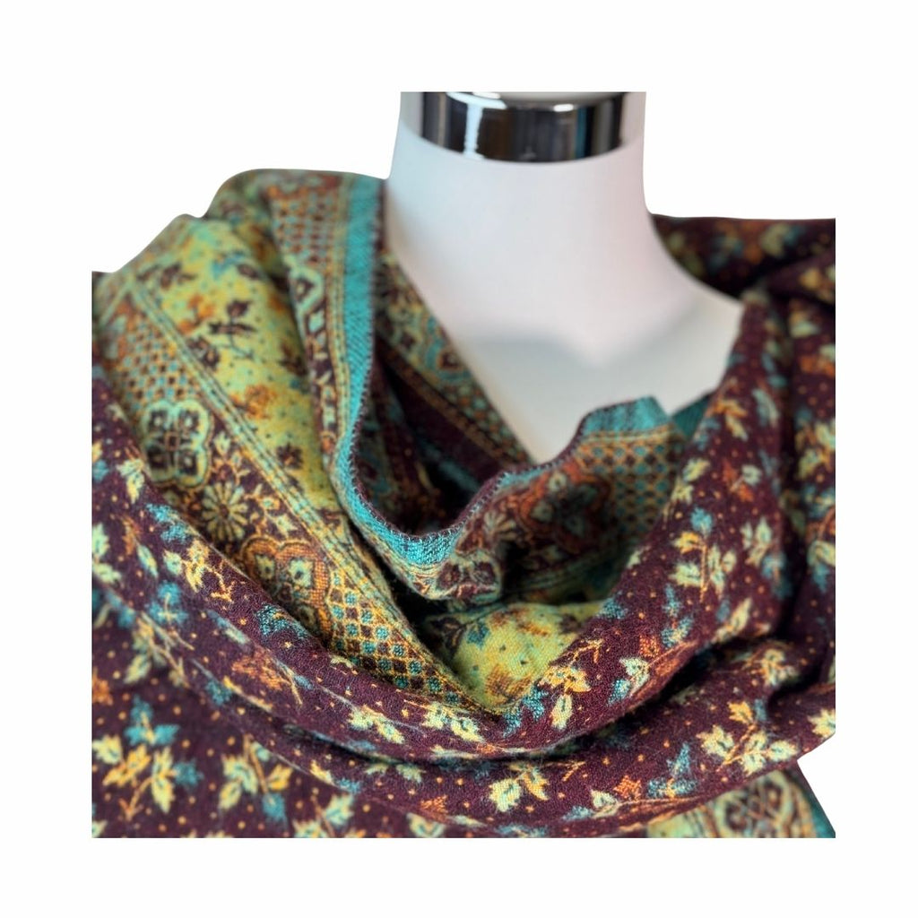 Tibetischer Schal braun-grün