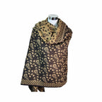 Tibetischer Schal schwarz-beige