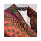 Tibetischer Schal grün-orangerot