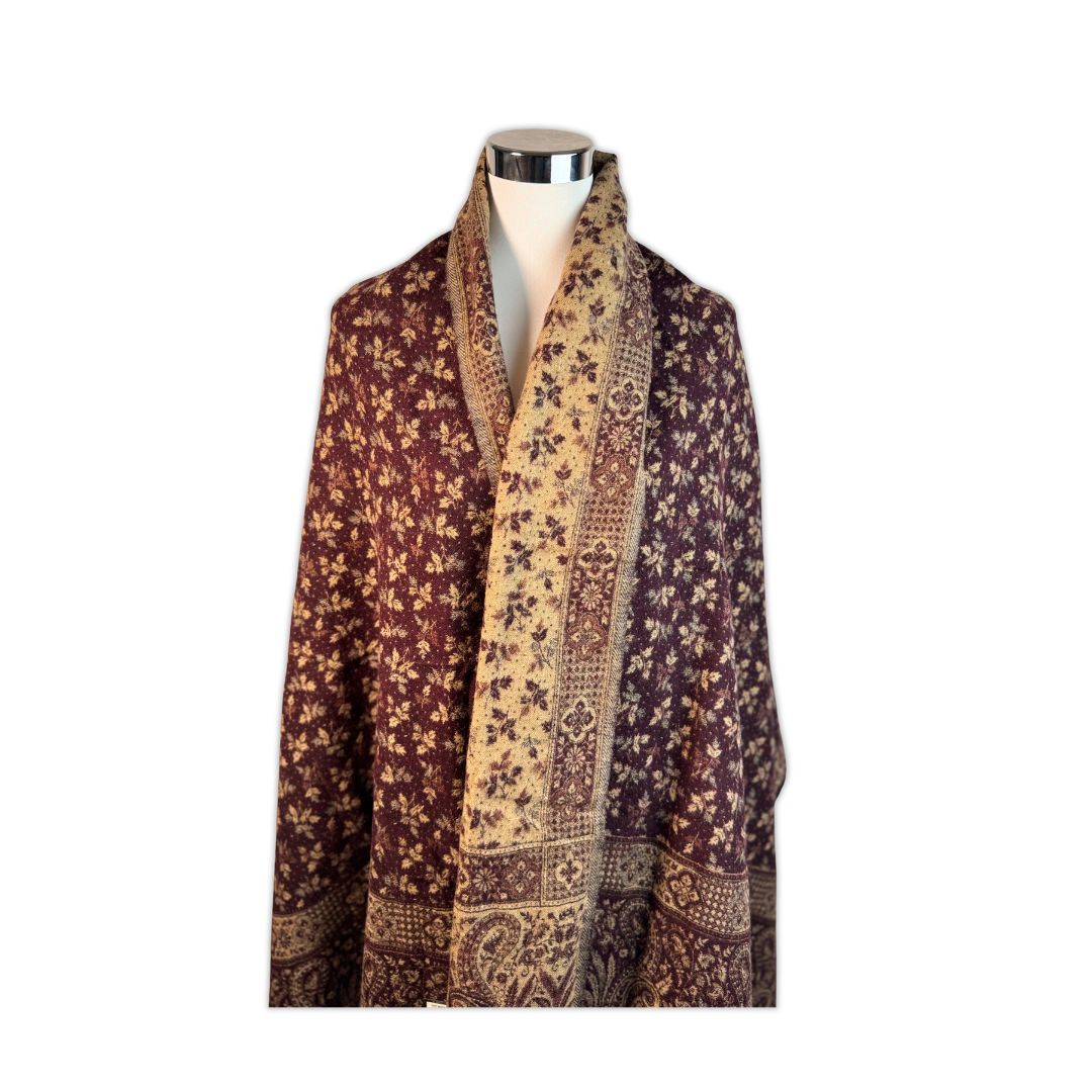 Tibetischer Schal braun - beige