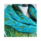 Tibetischer Schal grün-blau