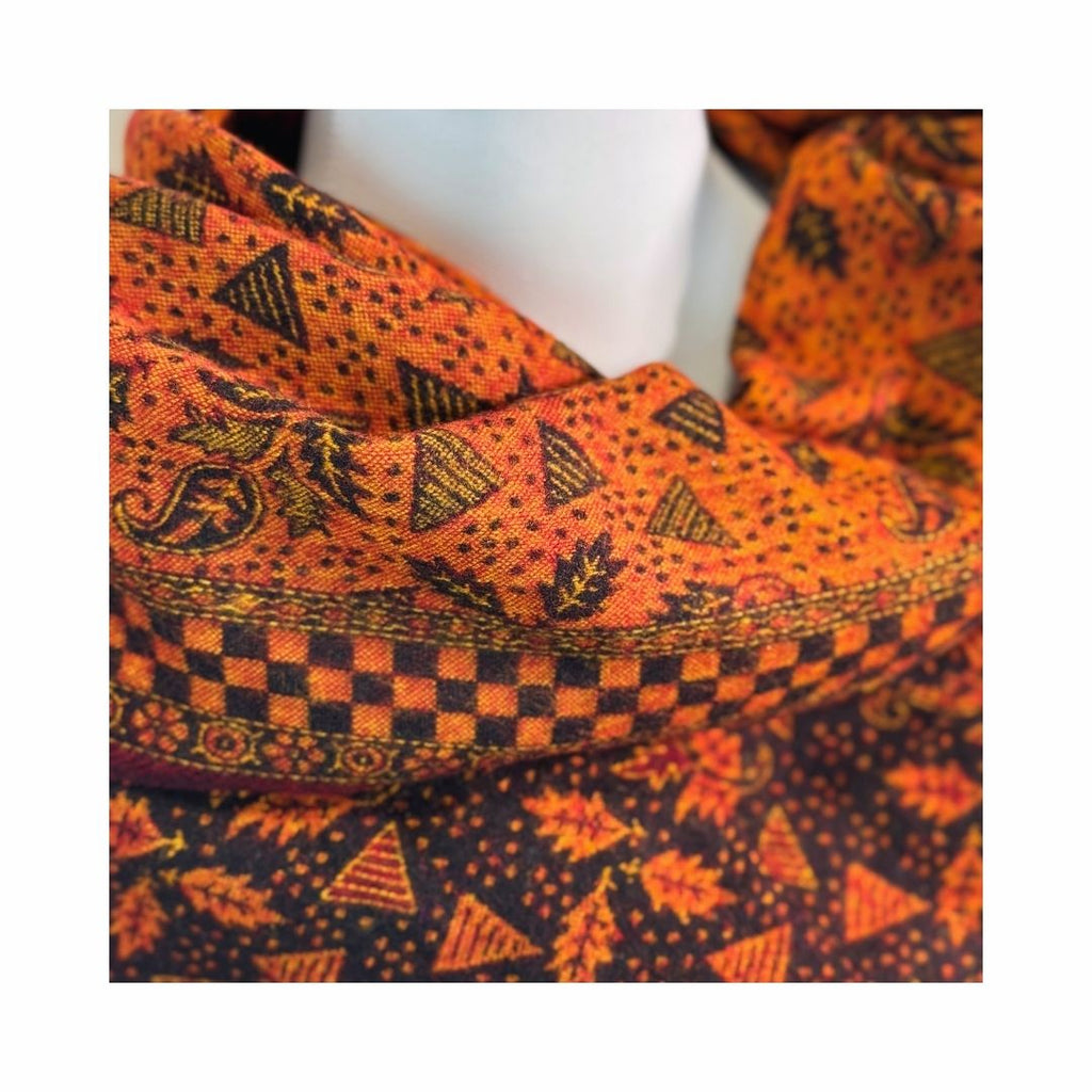 Tibetischer Schal Herbstlaub