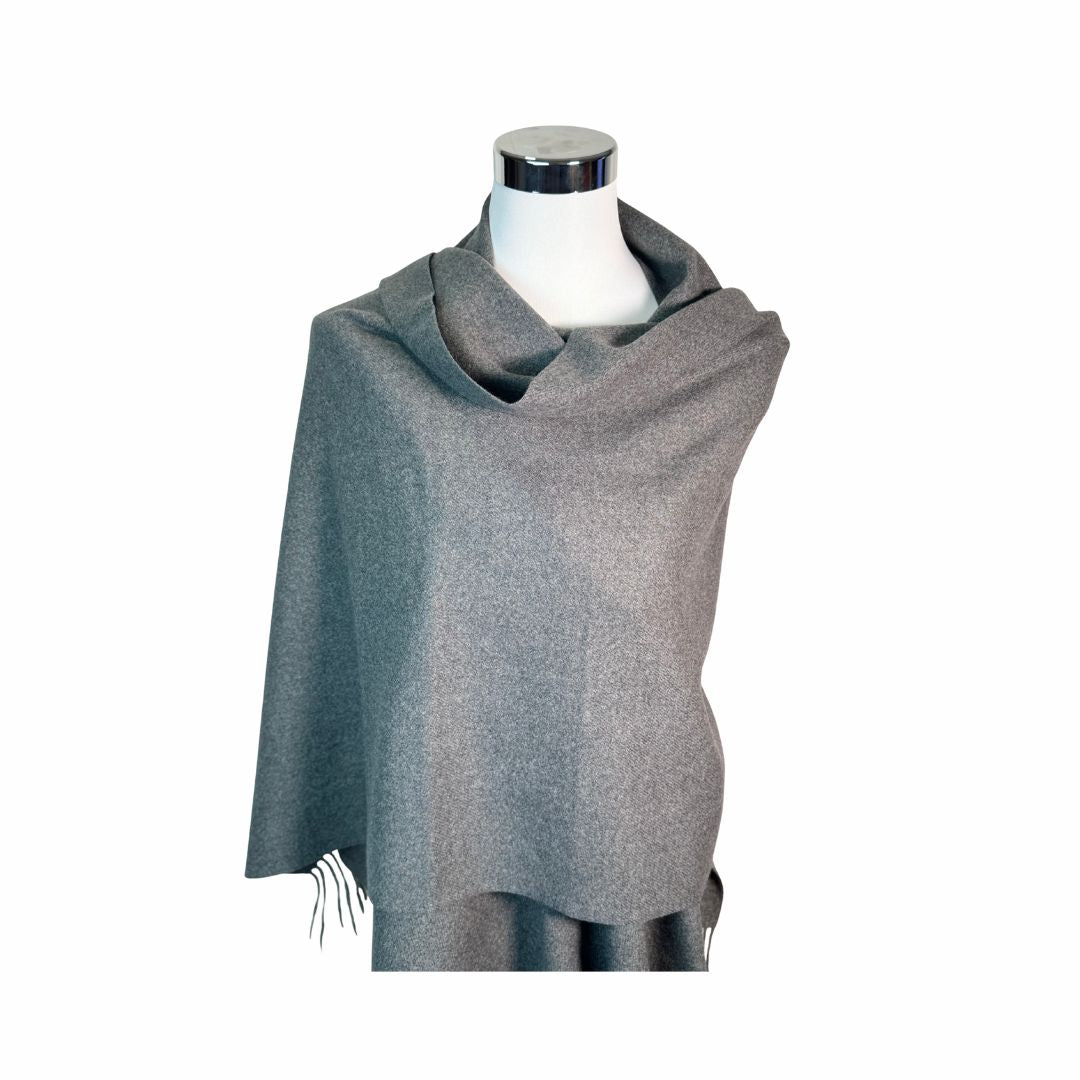Wollschal dunkelgrau