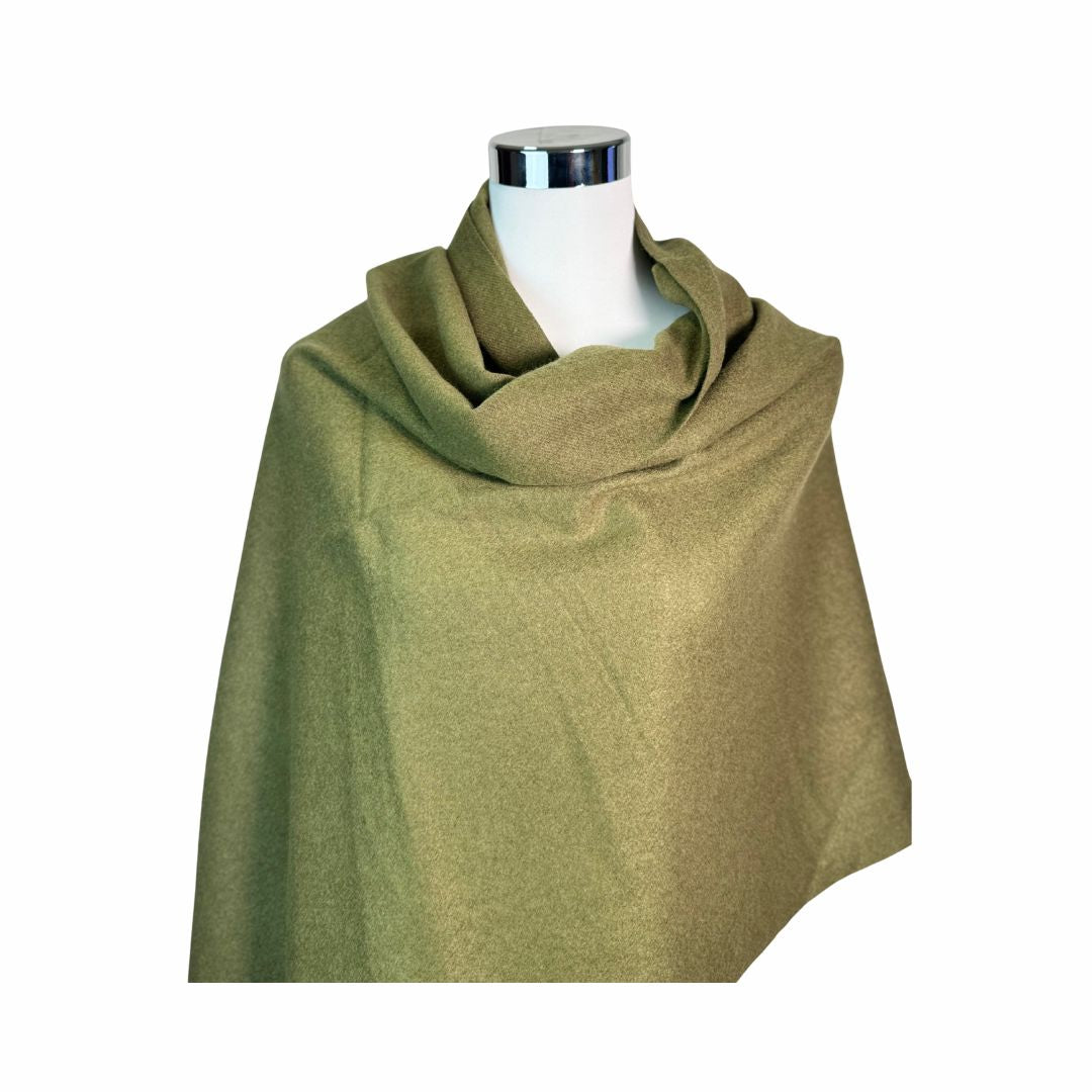 Wollschal grün