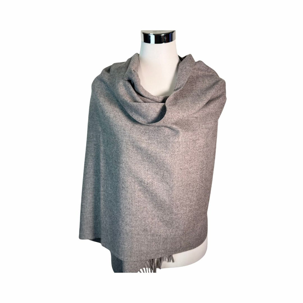 Wollschal hellgrau