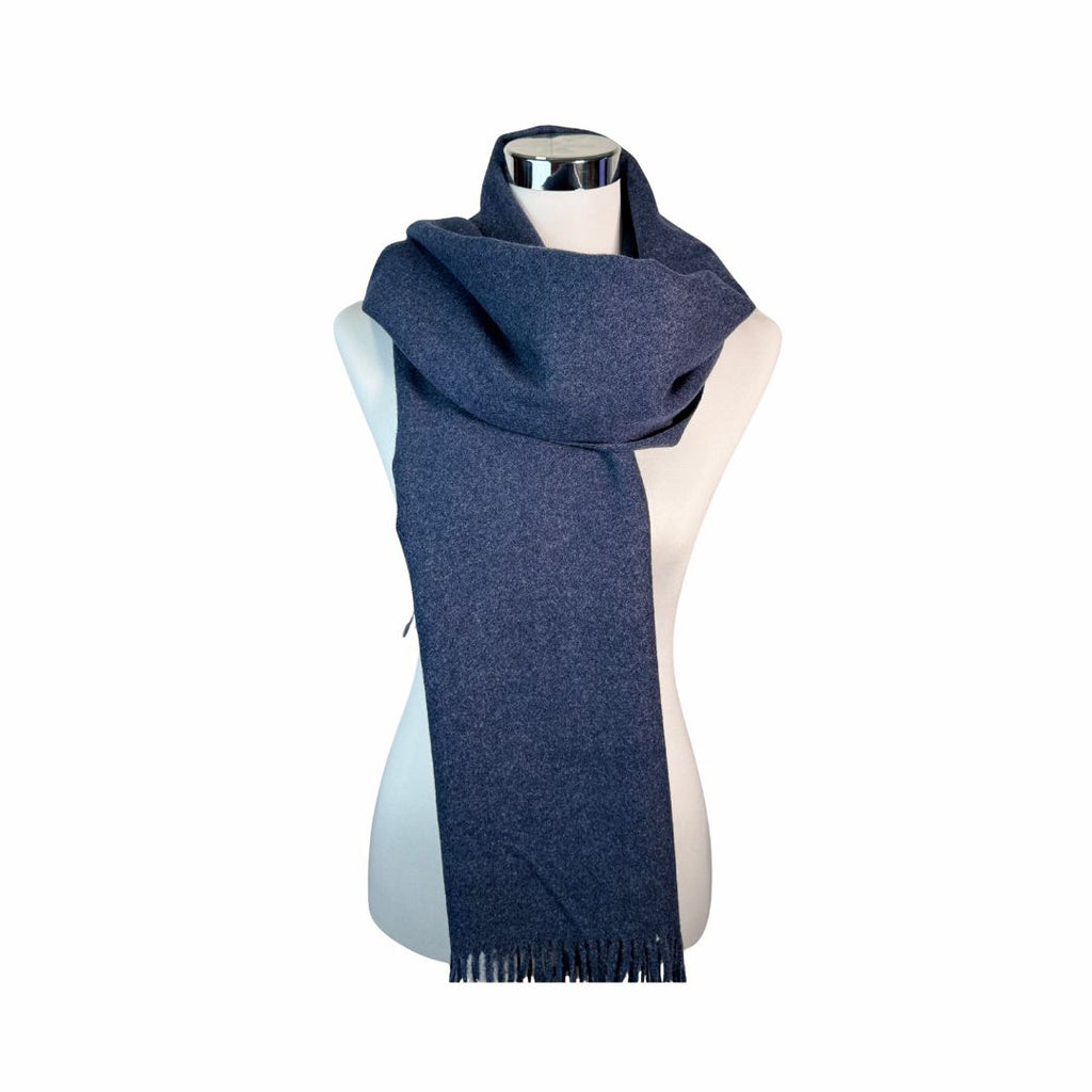 Wollschal jeansblau
