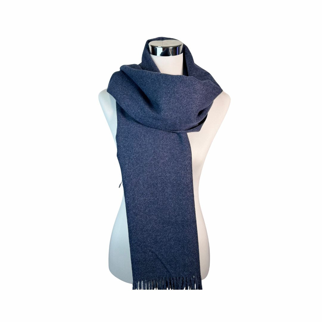 Wollschal jeansblau