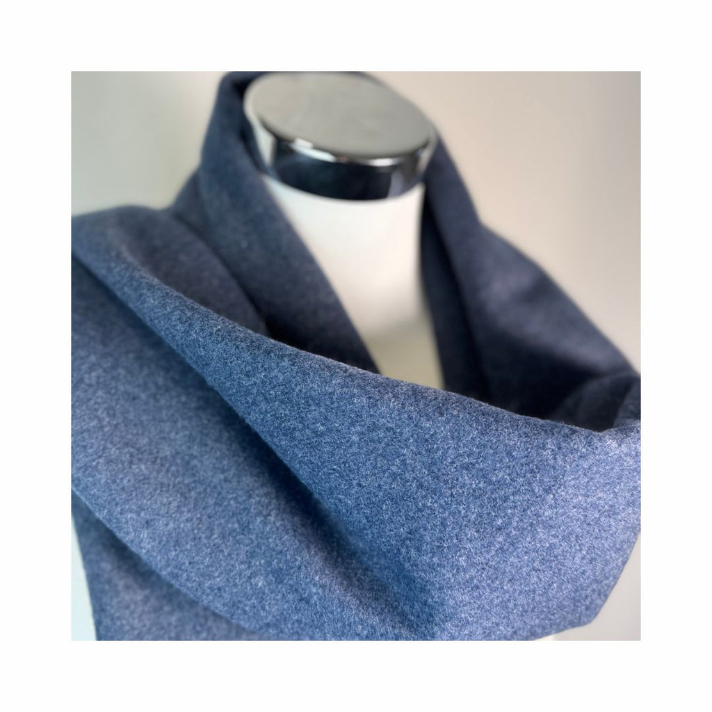 Wollschal jeansblau