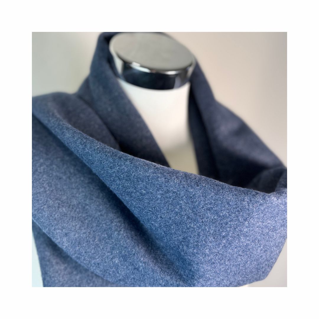 Wollschal jeansblau