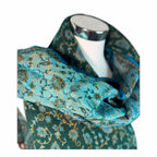 Tibetischer Schal  grün - blau - gelb