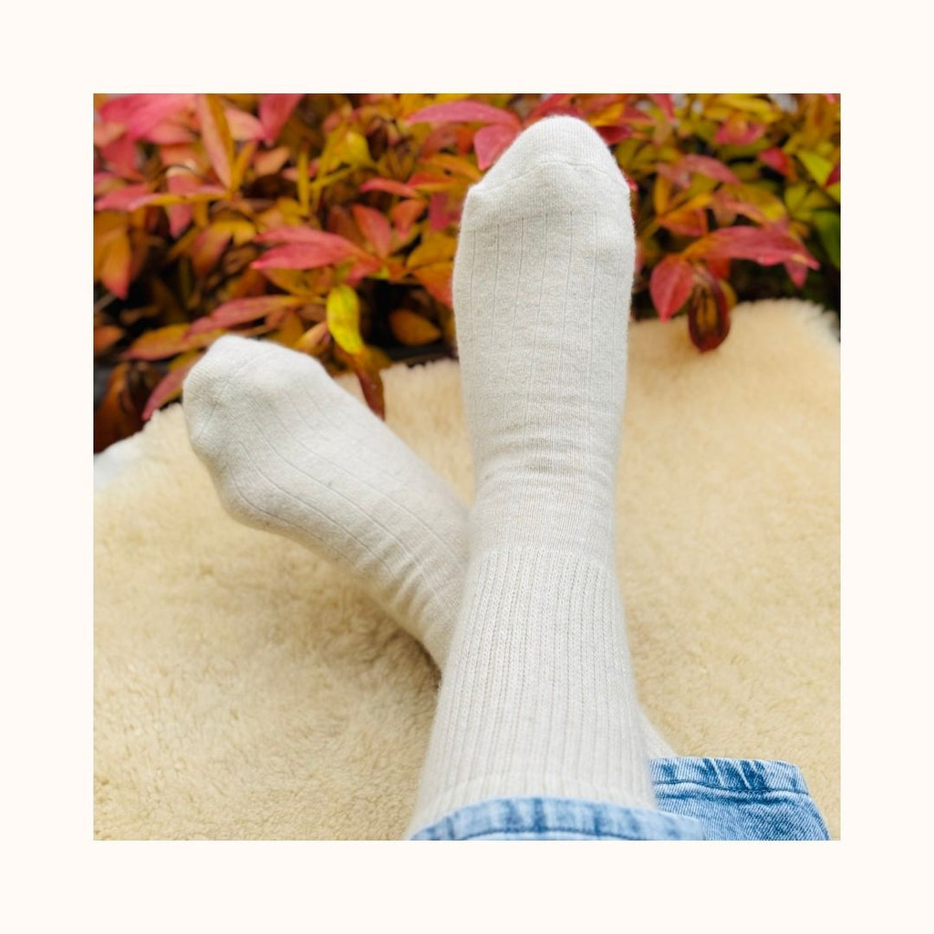 Wollsocken - Naturweiß