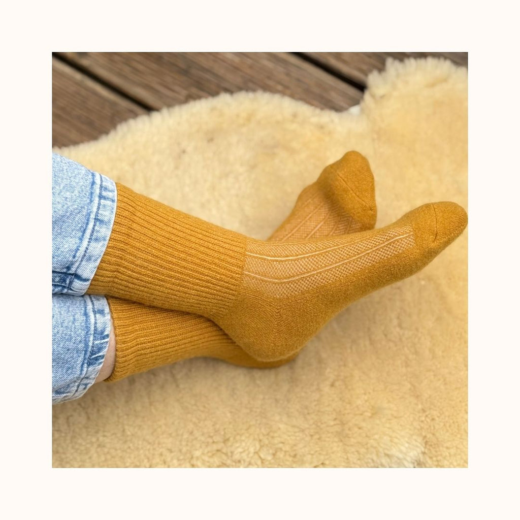 Wollsocken - Senfgelb