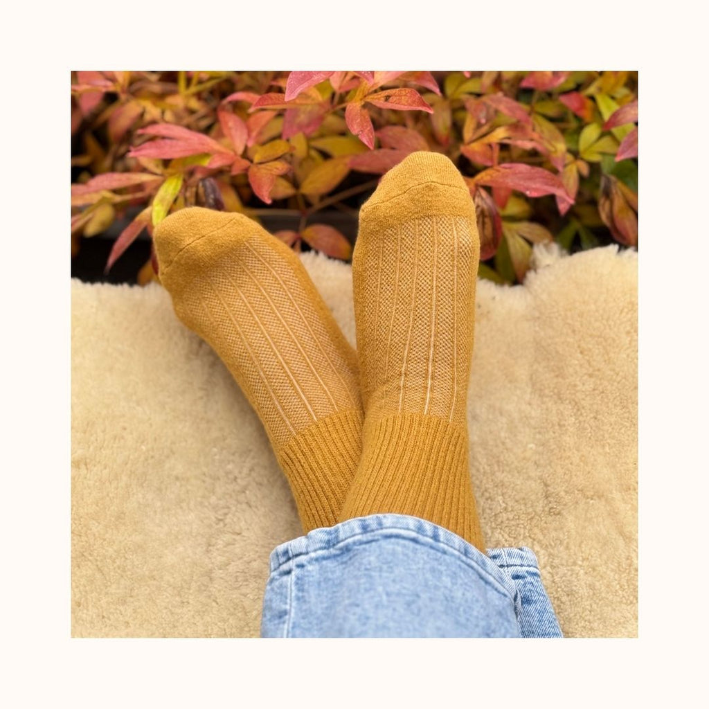 Wollsocken - Senfgelb