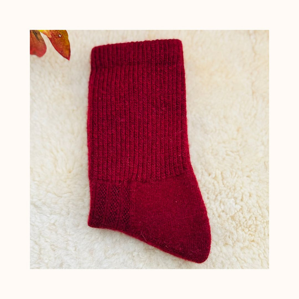 Wollsocken - Weinrot